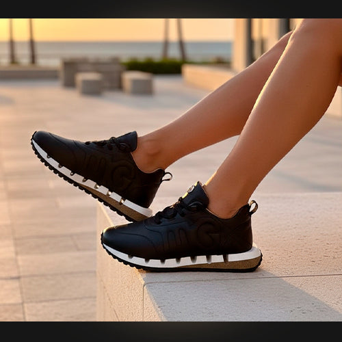 GG Piera – Sneaker de Piel Negro 'Lujo Atemporal'