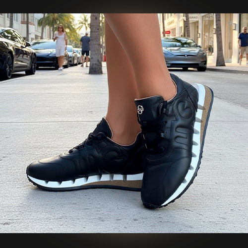 GG Piera – Sneaker de Piel Negro 'Lujo Atemporal'