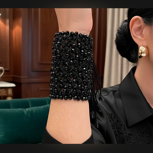 Noir Crystal Cuff