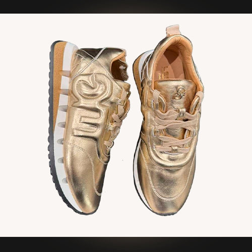 GG Piera – Sneaker Moderno Dorado Metálico 'Glamour'