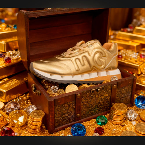 GG Piera – Sneaker Moderno Dorado Metálico 'Glamour'