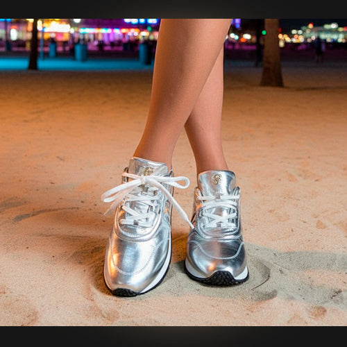 GG Piera – Sneaker Urbano Plata Cromo 'Modern Luxe'