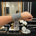Silver Crystal Cuff
