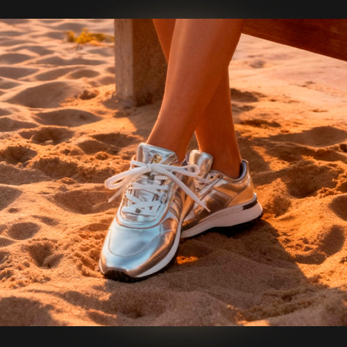 GG Piera – Sneaker Urbano Plata Cromo 'Modern Luxe'