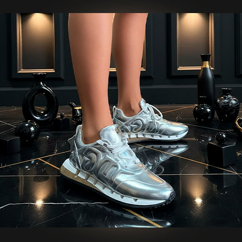 GG Piera – Sneaker Urbano Plata Cromo 'Modern Luxe'