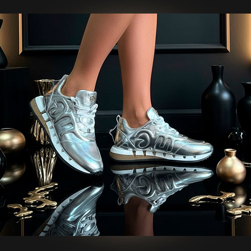 GG Piera – Sneaker Urbano Plata Cromo 'Modern Luxe'