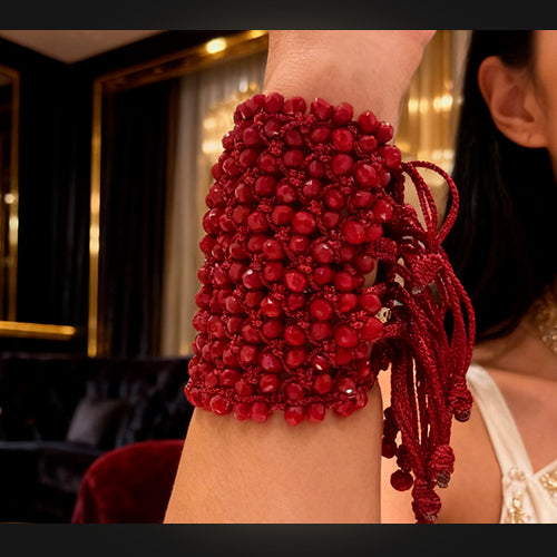 Crimson Crystal Cuff
